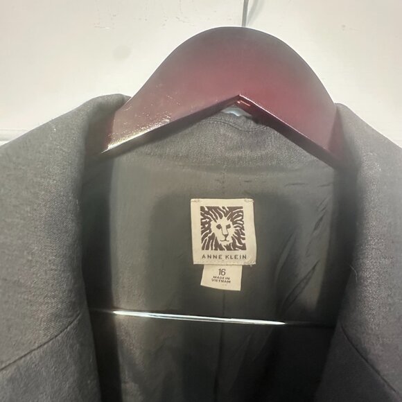 Anne Klein Suit Blazer Jacket Charcoal Gray Size 16 - Picture 3 of 7